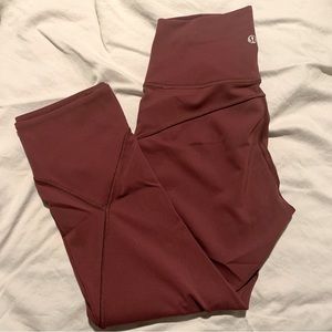 Lululemon Maroon Cropped Leggings